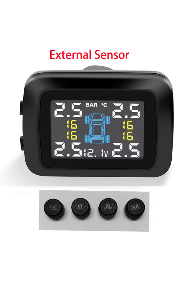 External Sensor Car TPMS Cigarette Lighter Tire Pressure Monitoring System Alarm Tyre Air Pressure M