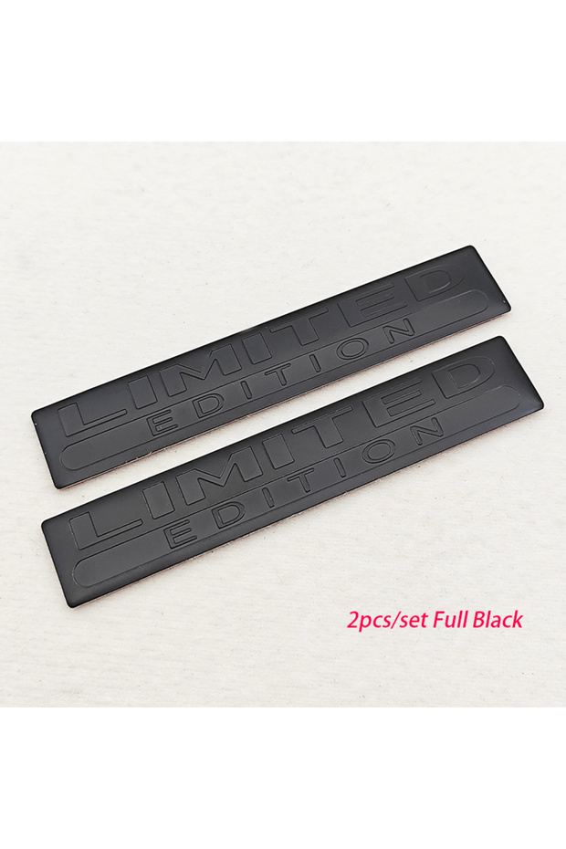 Full Black 2pcs 2PCS Aluminum Limited Edition Car Body Badge Sticker Trunk Limited Edition Fender Em