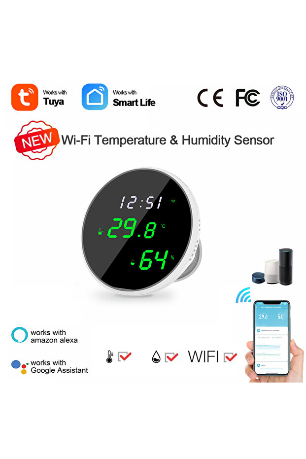مستشعر درجة الحرارة والرطوبة الذكي TH03 من Tuya، يعمل بمنفذ USB، مزود بتقنية WiFi، للمراقبة عن بُعد عبر تطبيق، لمنزل ذكي وحياة ذكية.