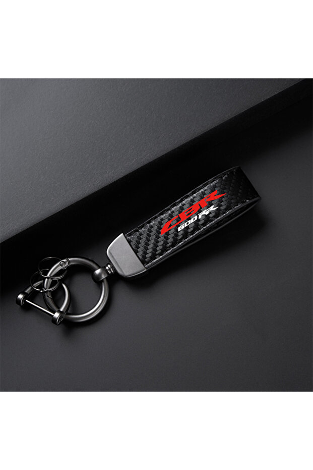 Black High-Grade leather Motorcycle Keychain Holder Keyring For Honda CBR600RR CBR1000RR REPSOL HRC