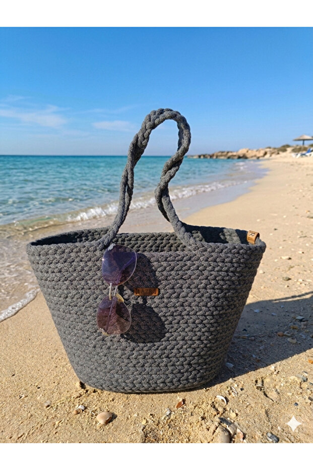 Natural Jute Rope Handmade Straw Bag Beach Bag Daily Bag 26X46