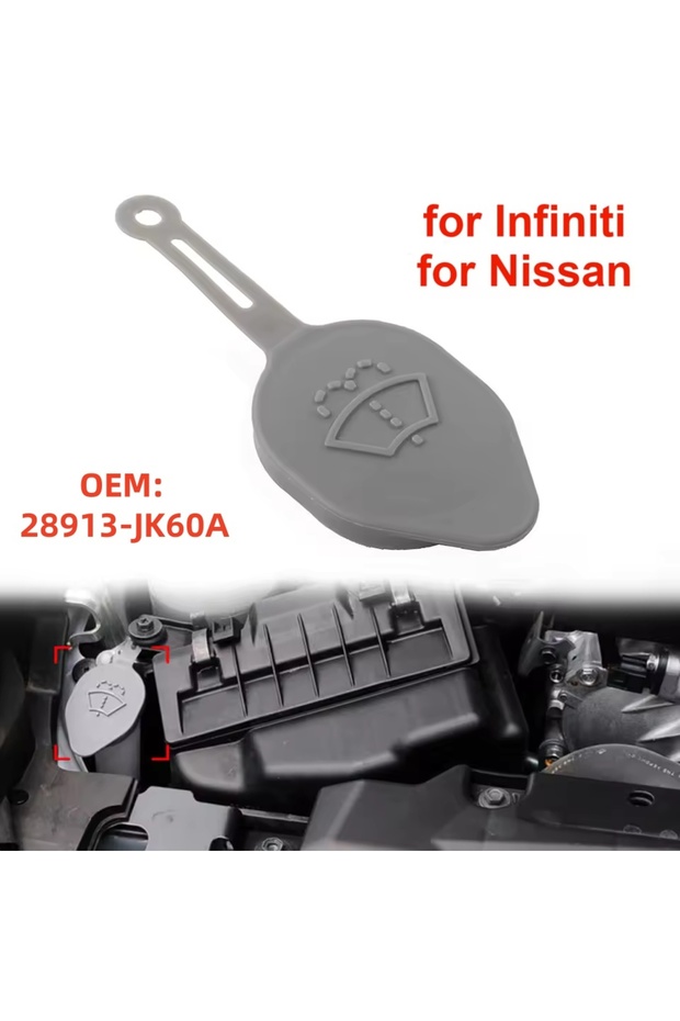 Car Windshield Wiper Washer Fluid Reservoir Tank Cap Lid 28913-JK60A for Infiniti G25 G35 QX50 fo...