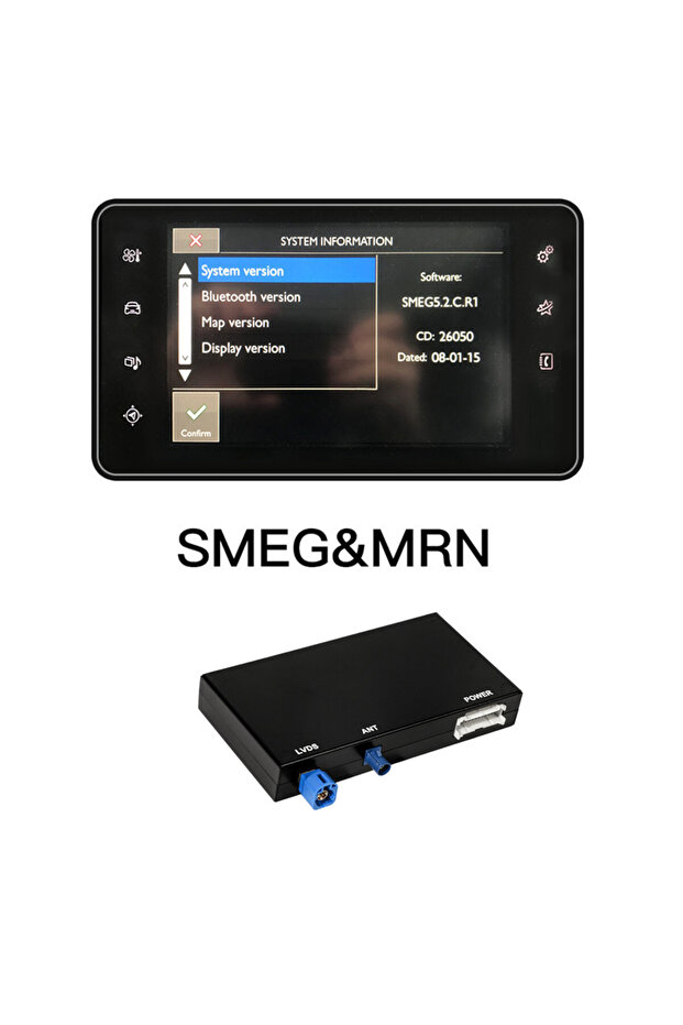 نظام الملاحة اللاسلكي SMEG MRN Carplay Android Auto Mirroring Airplay Navigation لسيارات بيجو وسيتروين S