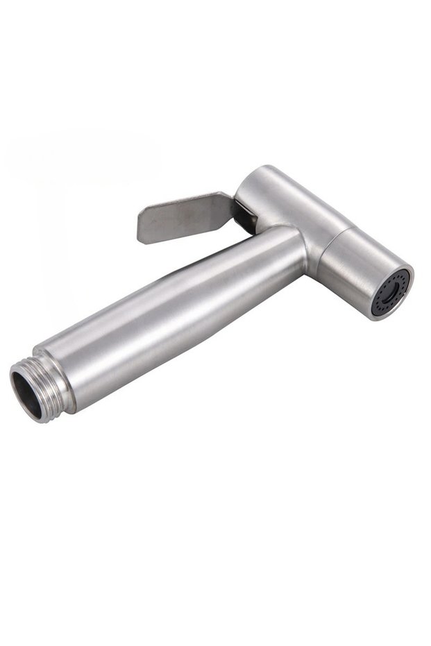 silver Toilet Bidet Faucet Handheld Sprayer Stainless Steel Women's Bidet Bathroom Hand Sprayer Toil