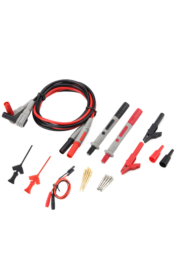 كابل اختبار متعدد القياسات P1300C، أسلاك اختبار متعددة القياسات رقمية إلكترونية مع مشابك استبدال. - 1