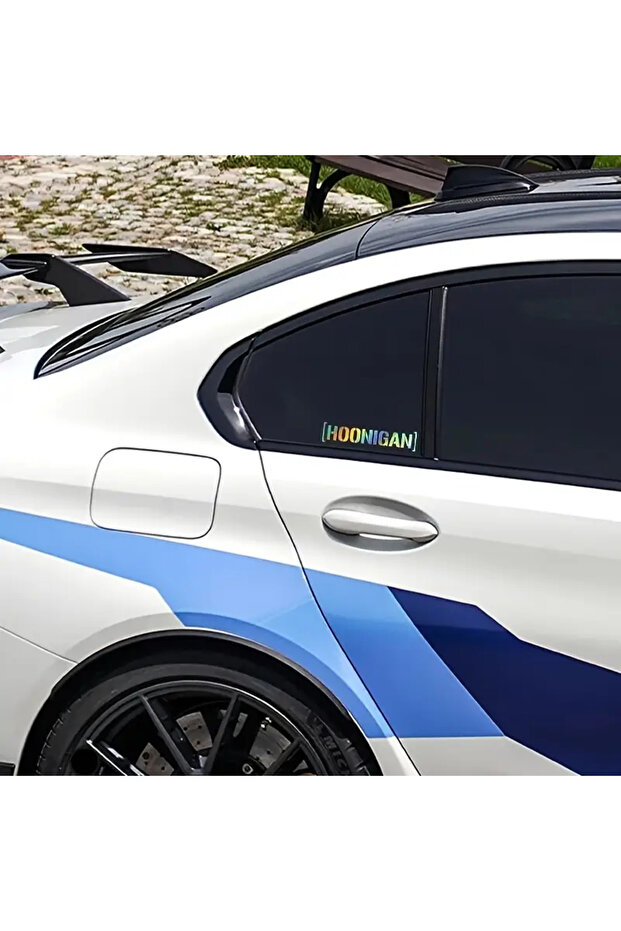 4XL Polychromatic HOONIGAN Neon Green Car Sticker - Reflective Motorcycle & Automotive Deca
