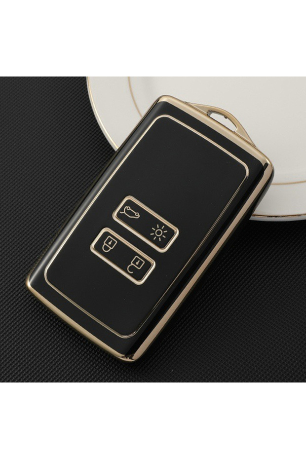 black TPU Car Key Case Cover for Dacia Duster Logan 3 Jogger Sandero for Renault Clio 5 Megane 4 Zoe