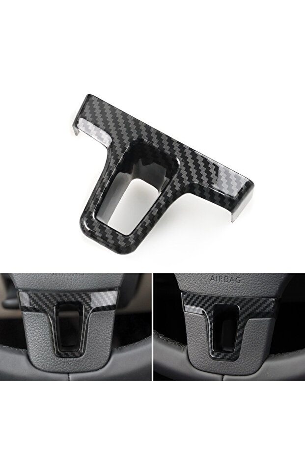 For VW Golf 6 MK6 Passat B7 CC Tiguan Jetta Sharan Caddy Car Accessories ABS Carbon Fiber Steerin...