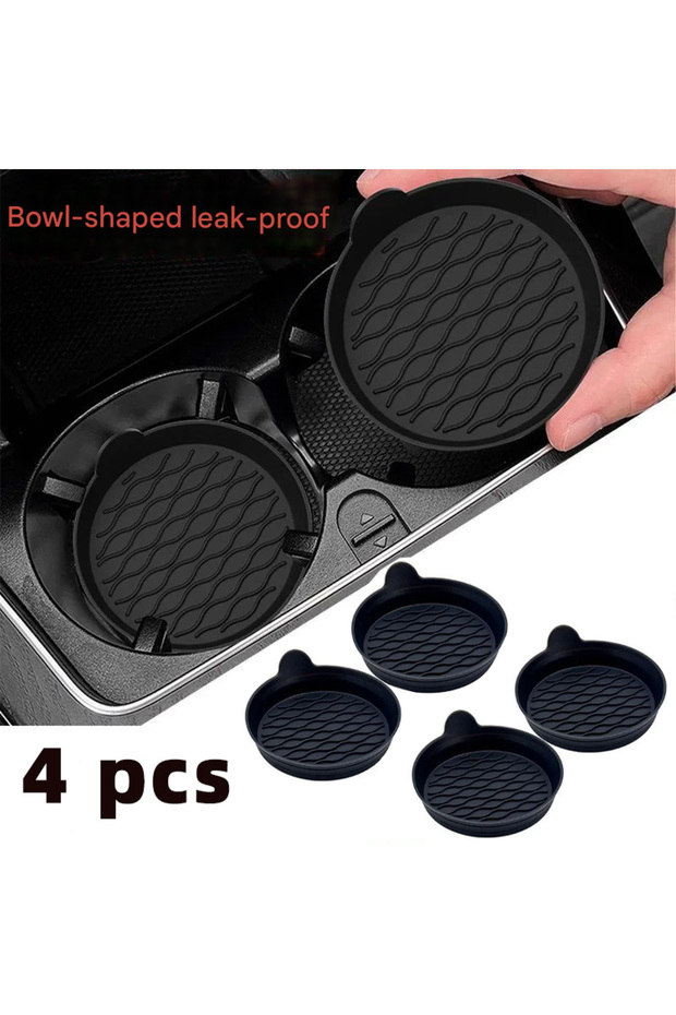 4 pcs Car silicone water coaster wave-shaped water coaster original matching odorless car anti-slip