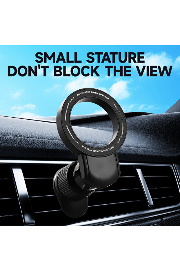 black MagSafe Car Phone Mount 360° Rotatable Universal Air Vent Holder for Car Navigation