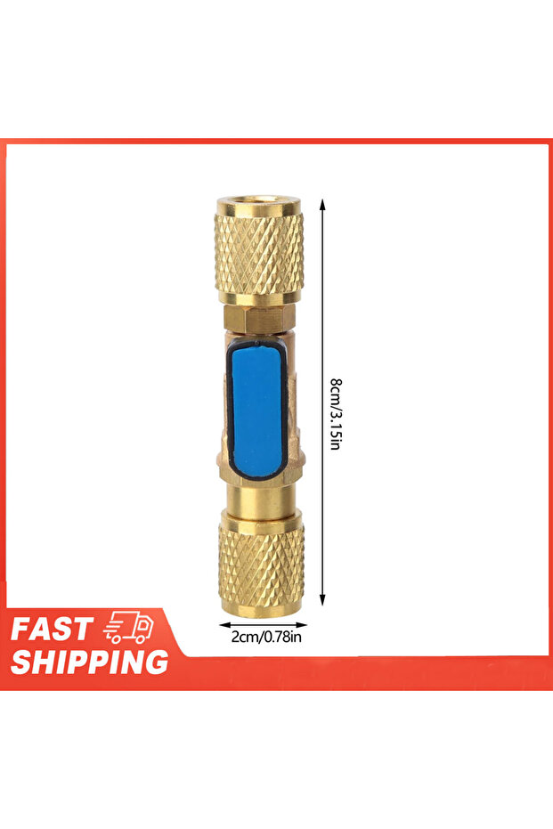 Brass Refrigeration Ball Valve Adapter Refrigerant Ball Valve Connector G1/4''