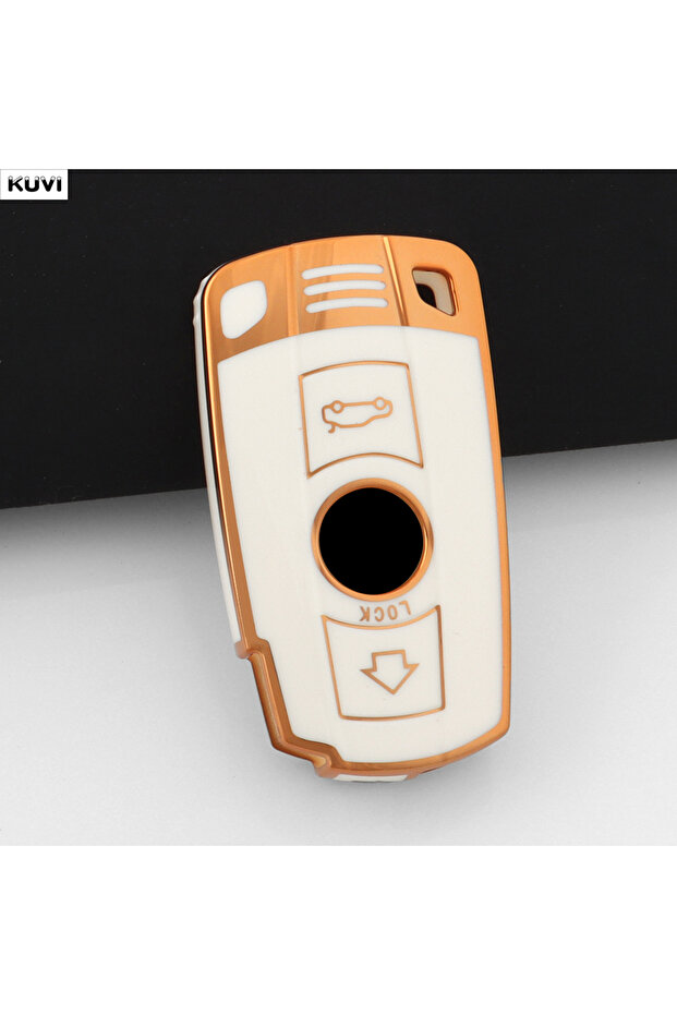 White Fashion TPU Car Remote Key Case Cover Shell Fob For BMW E90 E60 E70 E87 3 5 6 Series M3 M5 X1