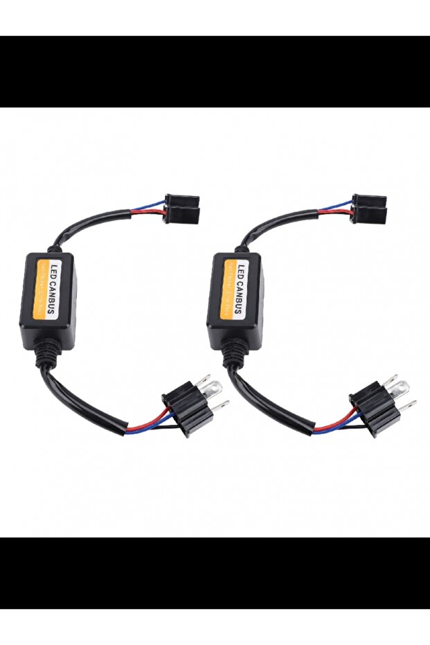 قطعتان من وحدة فك تشفير CANbus LED H4، تعمل بجهد تيار مستمر من 9 إلى 16 فولت، سهلة التركيب والتشغيل، مقاومة لمصابيح LED الأمامية، مزودة بمقاومة فك التشفير. - 8
