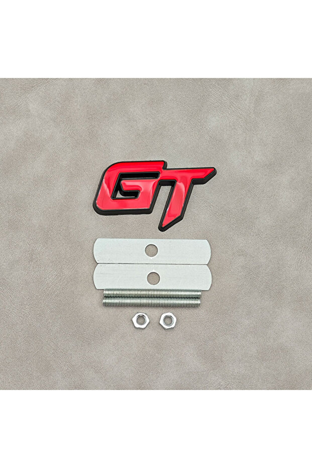 Red Black 3D Metal Letters GT Logo Car Front Grille Emblem Badge Sticker Decals For Geely GT Accesso
