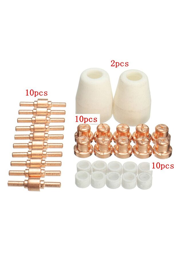 1SET 32pcs PT 31 -40 40A Standard Size Plasma Cutter Tip Electrodes Nozzles Kit Consumable Electrode