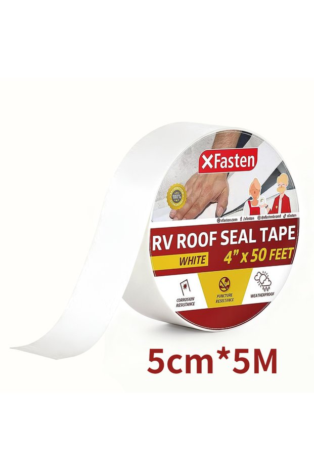5cmX5m Waterproof Sealant Roofing Tape Rv Motorhome Accessories Camping Car Accessory for Roof Repai