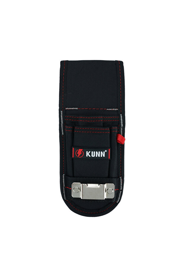 KMP007 KUNN Small Tool Pouch with Belt Clip, Utility Tool Organizer with Tape Measure Holder, Electr