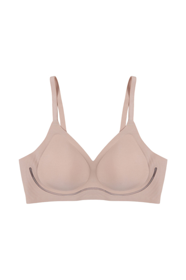 Non-wired Laser Cut Detailed Low-Cut Crossed Tulle Piece Stitch-Free Bra Set