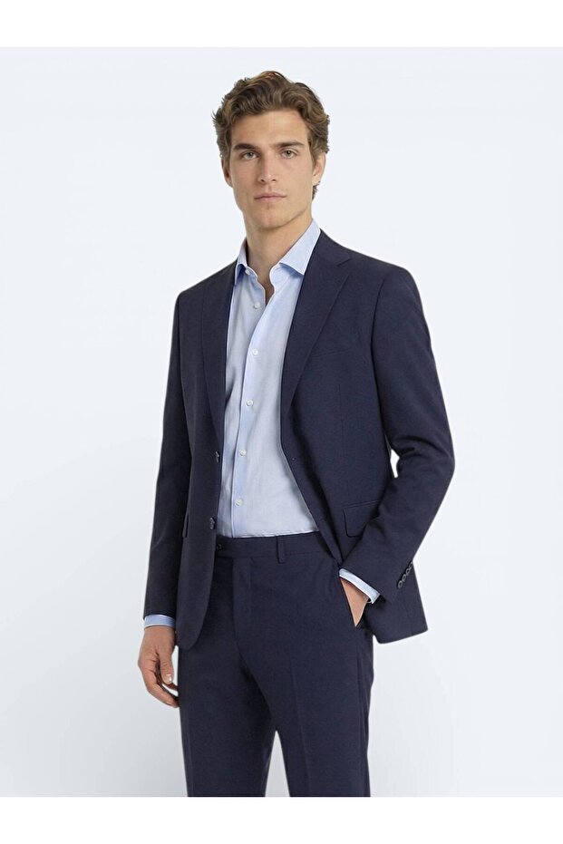 بدلة Saks Straight Modern Fit من مزيج الصوف