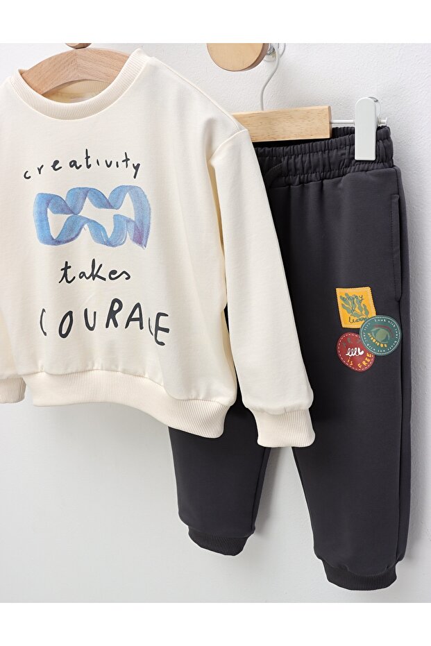 Creativity Takes Courage set, ecru-grey - 2