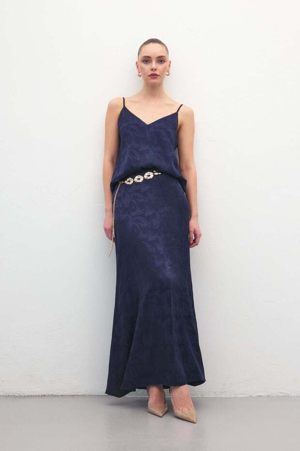 Fusta lungă Lior - Bleumarin - 2