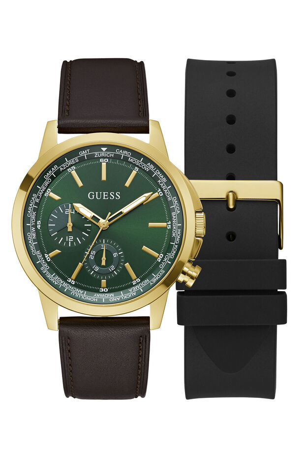 Multi-function watch with interchangeable strap