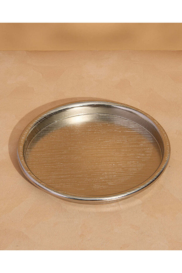 Silver Round Engraved Serving Tray Medium - 3
