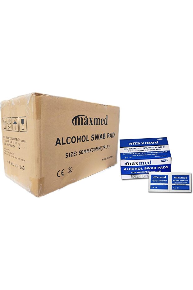 MAXMED Alcohol swab pad/wipes sterile 1 CTN - (50 boxes of 200 Swab Pad)