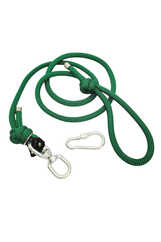 Large Breed Dog Leash with Swivel and Carabiner. 12mm Rope Big Dog Leash