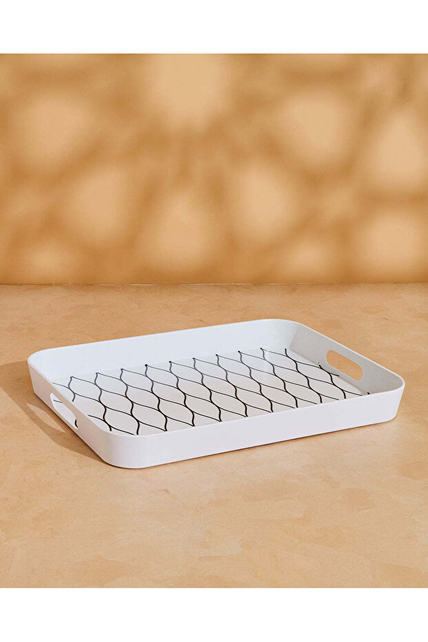 Grey Bamboo Rectangle Medium Serving Tray - 1