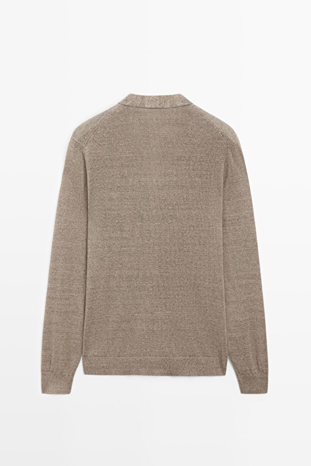 Linen button-down knit cardigan - 8