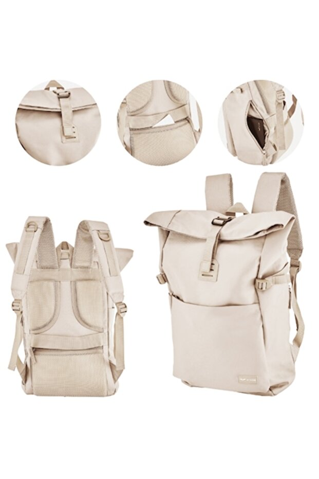 Trogon Rolling Backpack, 16L, Beige - 1