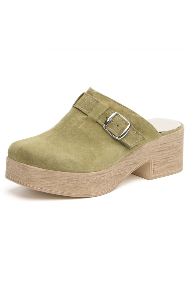 Leather clogs 269 green - 1