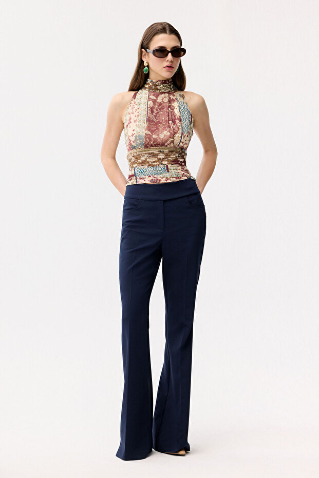 Kolsuz Pliseli Bluz - 3