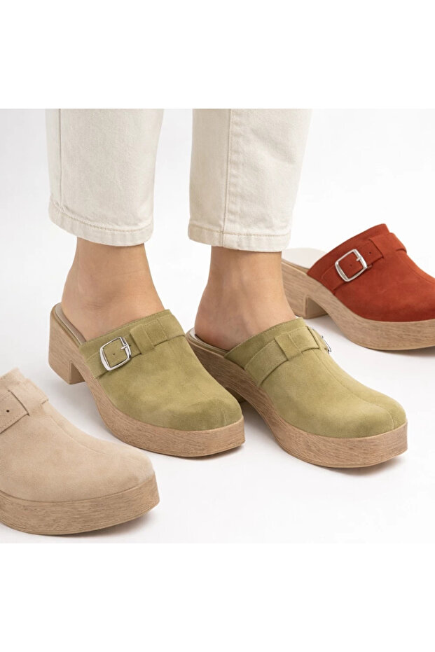 Leather clogs 269 green - 4