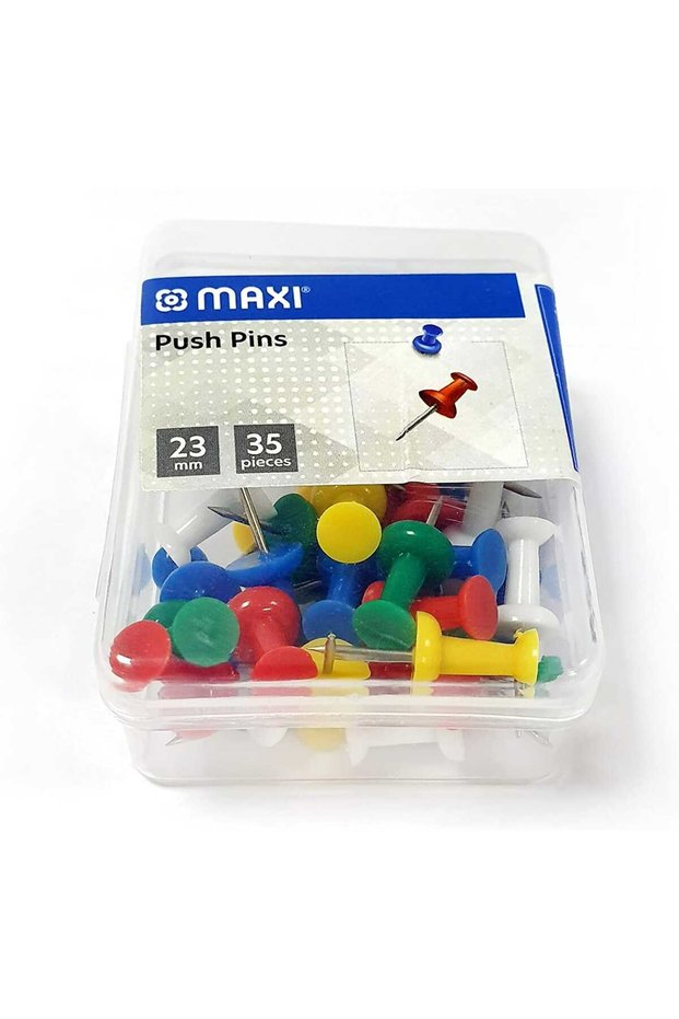Push Pins, 23mm, 35 pcs, Assorted Colors