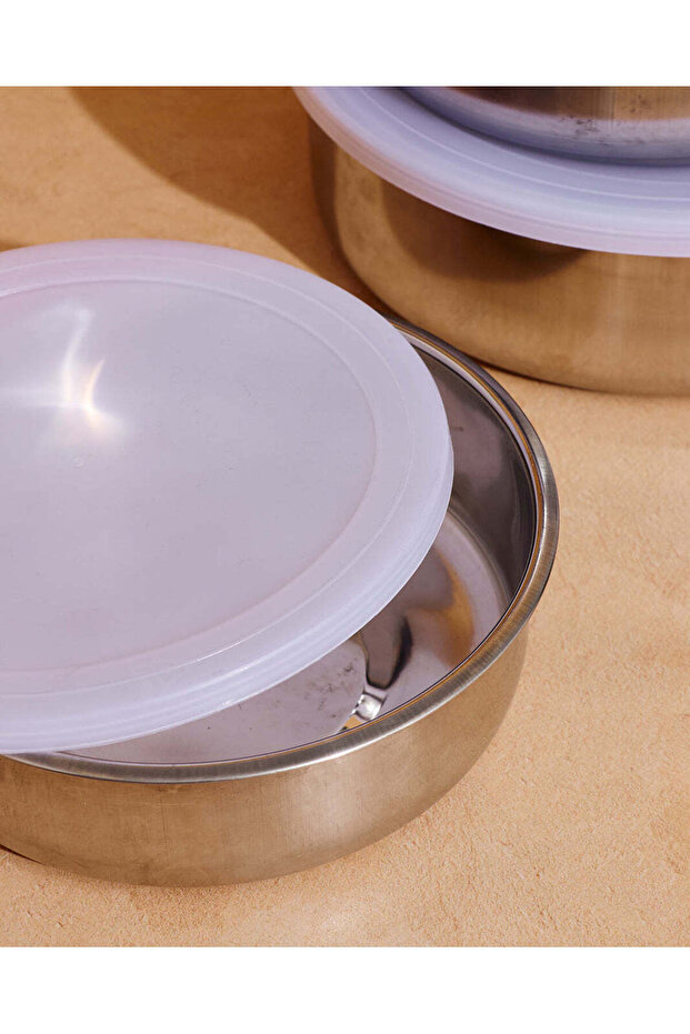 طقم علب تخزين فضية صلبة (5 قطع) - 3