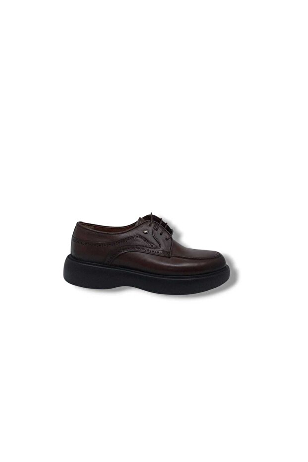 Banner 253-287 Dark Brown Genuine Leather Thick Sole Stylish Casual Shoes