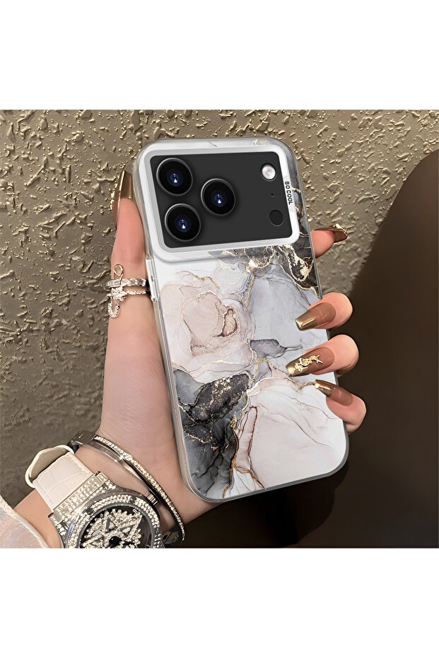 iPhone 17/18 Pro Max Compatible Silicone Edge Hard Back Anti-Fall Butterfly Pattern Phone Case