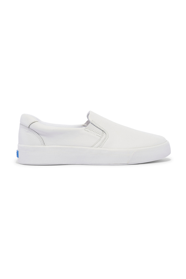 Women's Pursuit Leather Slip On Casual Sneaker White