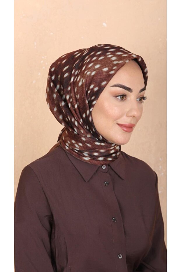 Soft Pamuk Eşarp Ceylan Desen - 3