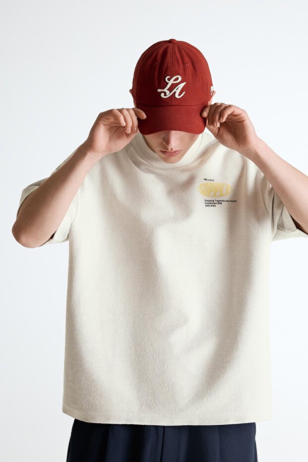 Baskılı şardonlu tişört - 1