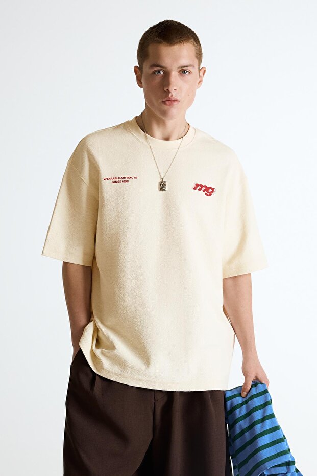 Baskılı şardonlu tişört - 1