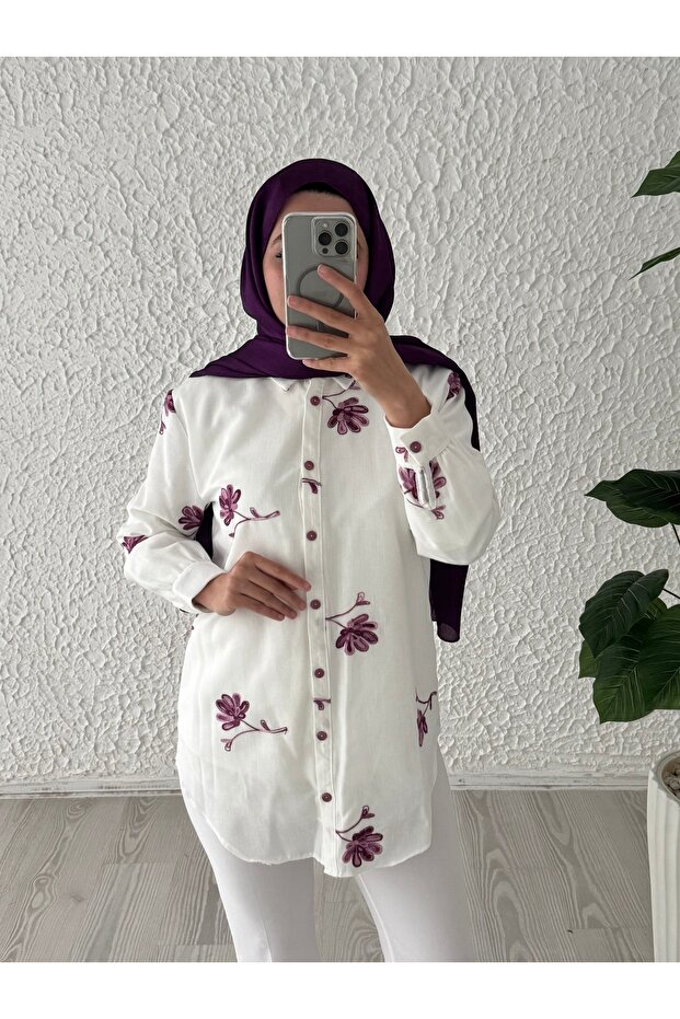 LEYLA DESENLİ GÖMLEK - 2