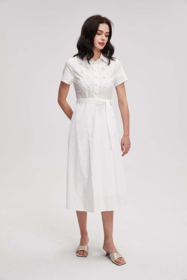 Sleeveless patterned midi dress - 2