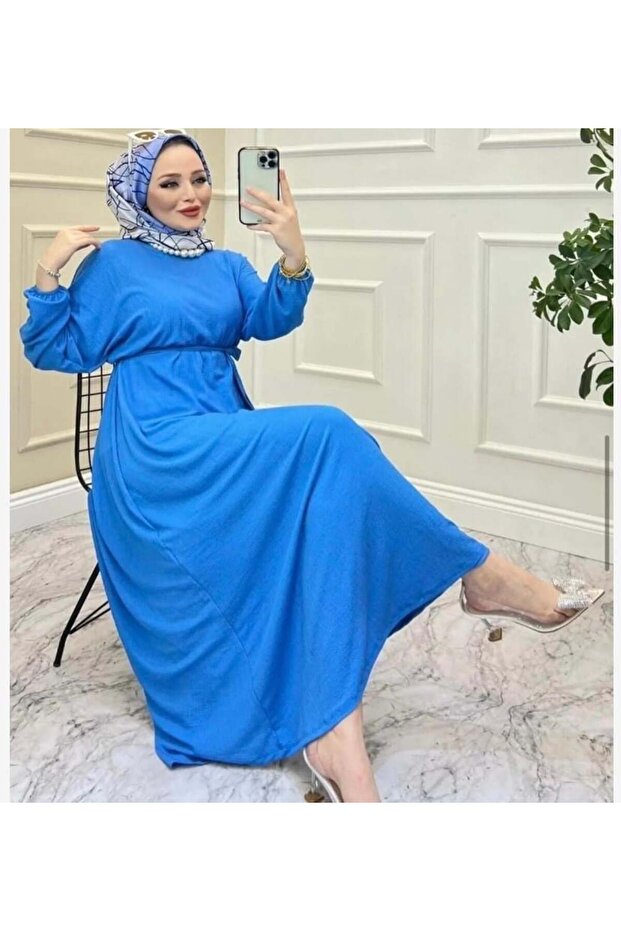 Women's Bat Sleeve Dress Blue