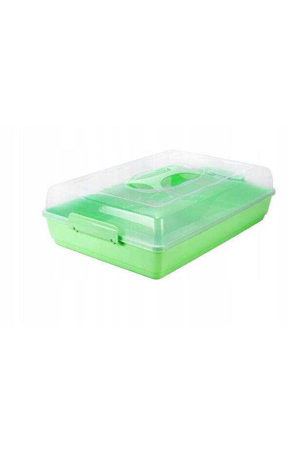 Rectangular Plastic Container for Cakes, Pastries, Cake Box, Large - 3