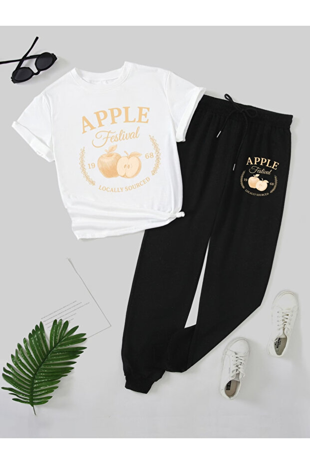 طقم بدلة رياضية ELMA مطبوع كبير الحجم - 1