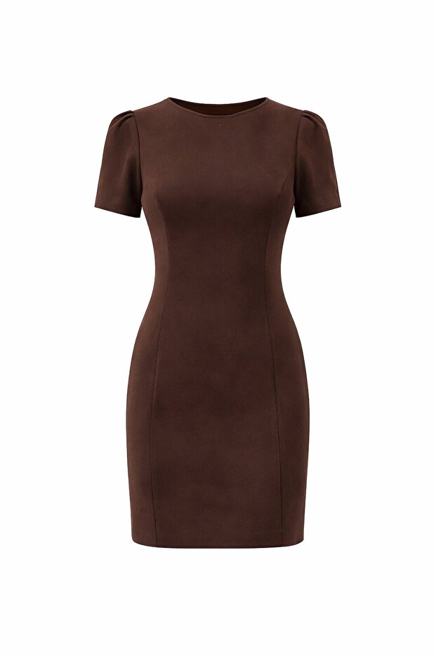 Rochie mini cu mânecă scurtă - 5