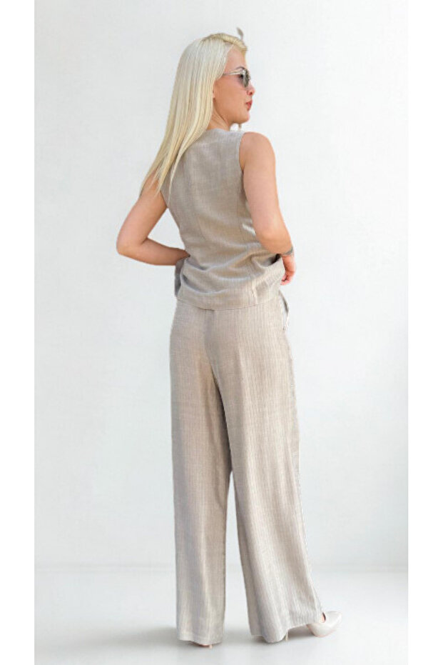 SİMLİ CUPRA KUMAŞ YELEK - 6